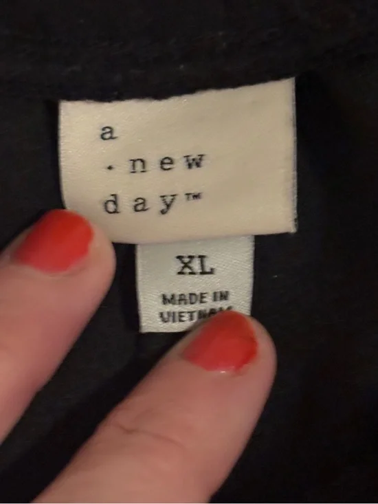 a new day Scuba Knit Black Wide Leg Pleated Pants - Picture 2 of 2